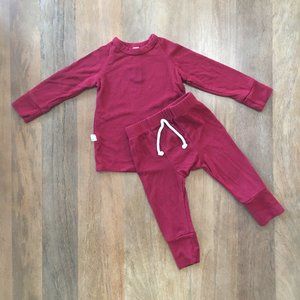 Childhoods dark red jogger set
